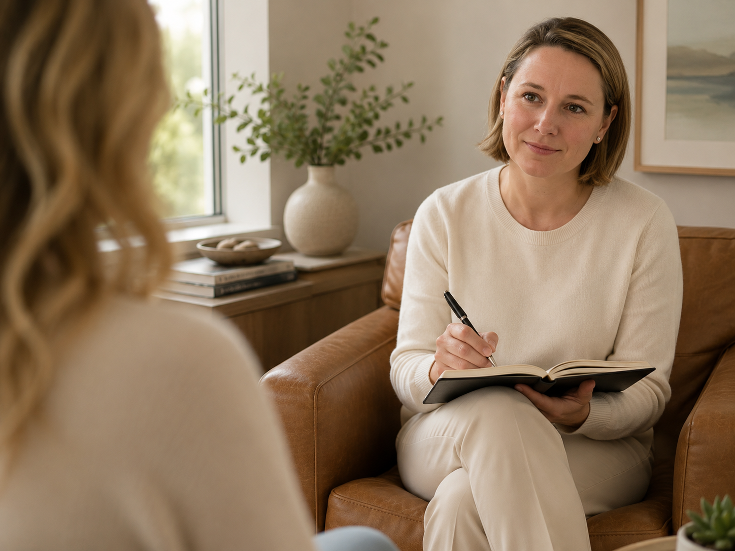 Provider listening attentively during an appointment